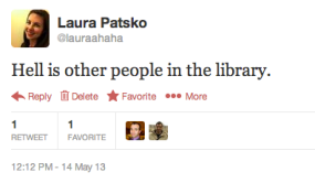 library tweet